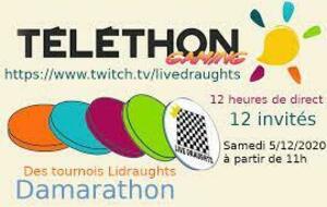 LiveDraughts : Damarathon en live sur Twitch samedi 05 décembre 2020... 12h de live !