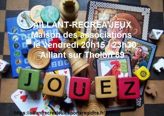 FETE du JEU DE SOCIETE AILLANT-RECREA'JEUX 2026