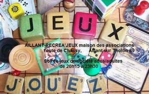 Aillant-Récréa'Jeux fait sa rentrée vendredi 13 septembre 2024