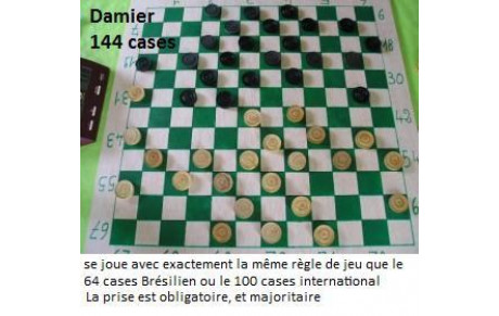 Jeu de Dames Canadien 144 cases : 5e Championnat de France  le 30 sept 2017 et1er oct à Sainte Savine 10